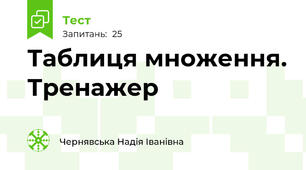 Таблиця множення. Тренажер