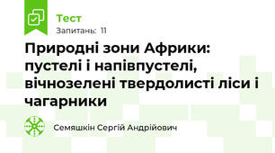 Природні зони Африки: пустелі і напівпустелі, вічнозелені твердолисті ліси і чагарники