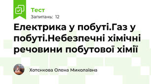 Електрика у побуті.Газ у побуті.Небезпечні хімічні речовини побутової хімії
