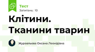 Клітини.  Тканини тварин