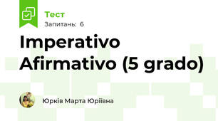 Imperativo Afirmativo (5 grado)