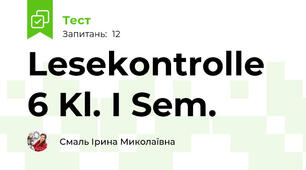 Lesekontrolle 6 Kl. I Sem.