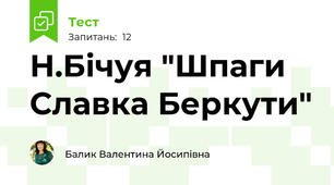 Н.Бічуя "Шпаги Славка Беркути"