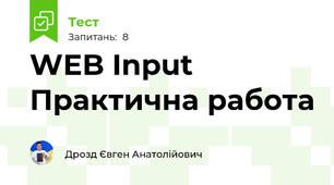 WEB Input Практична работа