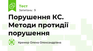 Порушення КС. Методи протидії порушення