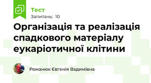 Організація та реалізація спадкового матеріалу еукаріотичної клітини