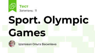 Sport. Olympic Games