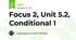 Focus 2, Unit 5.2, Conditional 1
