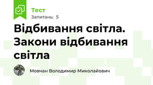 Відбивання світла. Закони відбивання світла 