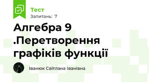 Алгебра 9 .Перетворення графіків функції
