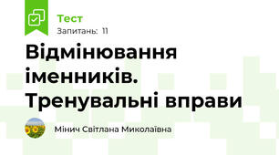 Відмінювання іменників. Тренувальні вправи