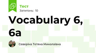 Vocabulary 6, 6a