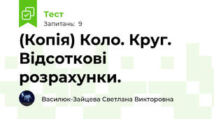 (Копія) Коло. Круг. Відсоткові розрахунки.
