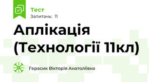Аплікація (Технології 11кл)