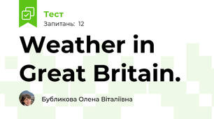 Weather in Great Britain.