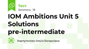 IOM Ambitions Unit 5 Solutions pre-intermediate