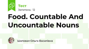 Food. Countable And Uncountable Nouns