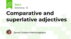 Comparative and superlative adjectives