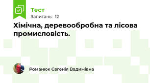 Хімічна, деревообробна та лісова промисловість.