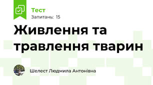 Живлення та травлення тварин