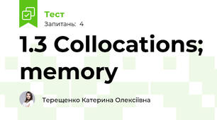 1.3 Collocations; memory