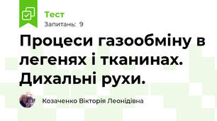 Процеси газообміну в легенях і тканинах. Дихальні рухи.