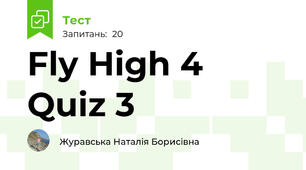 Fly High 4 Quiz 3