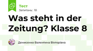 Was steht in der Zeitung? Klasse 8