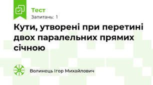 Кути, утворені при перетині двох паралельних прямих січною