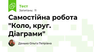 Самостійна робота "Коло, круг. Діаграми"