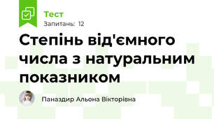 Степінь від'ємного числа з натуральним показником