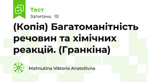 (Копія) Багатоманітність речовин та хімічних реакцій. (Гранкіна)