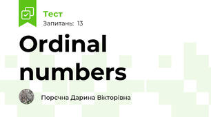 Ordinal numbers