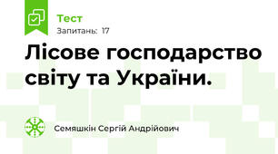 Лісове господарство світу та України.