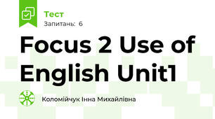 Focus 2 Use of English Unit1