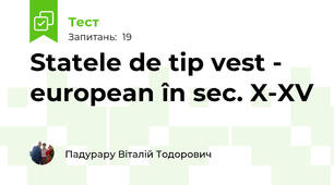 Statele de tip vest - european în sec. X-XV