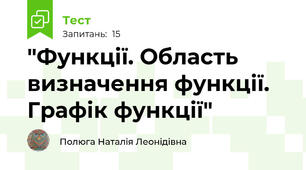 "Функції. Область визначення функції. Графік функції"