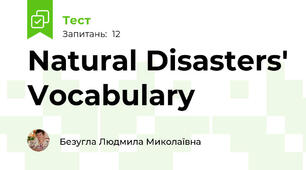 Natural Disasters' Vocabulary