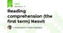 Reading comprehension (the first term) Nesvit