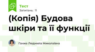 (Копія) Будова шкіри та її функції