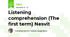Listening comprehension (The first term) Nesvit