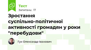 Зростання суспільно-політичної активності громадян у роки "перебудови"