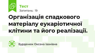 Організація спадкового матеріалу еукаріотичної клітини та його реалізації.