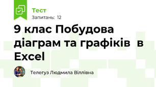 9 клас Побудова діаграм та графіків  в Excel 