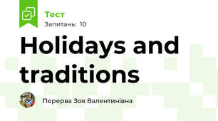 Holidays and traditions