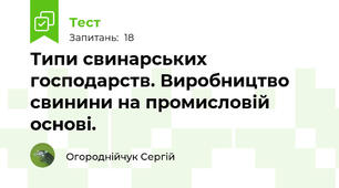 Типи свинарських господарств. Виробництво свинини на промисловій основі.