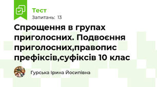 Спрощення в групах приголосних. Подвоєння приголосних,правопис префіксів,суфіксів 10 клас