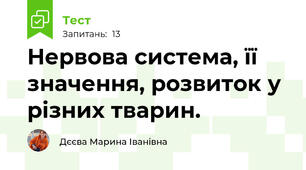 Нервова система, її значення, розвиток у різних тварин.