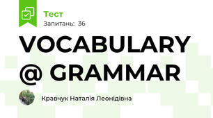 VOCABULARY @ GRAMMAR