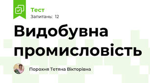   Видобувна промисловість